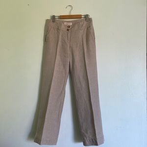 Michael Kors linen Tan trousers size 6